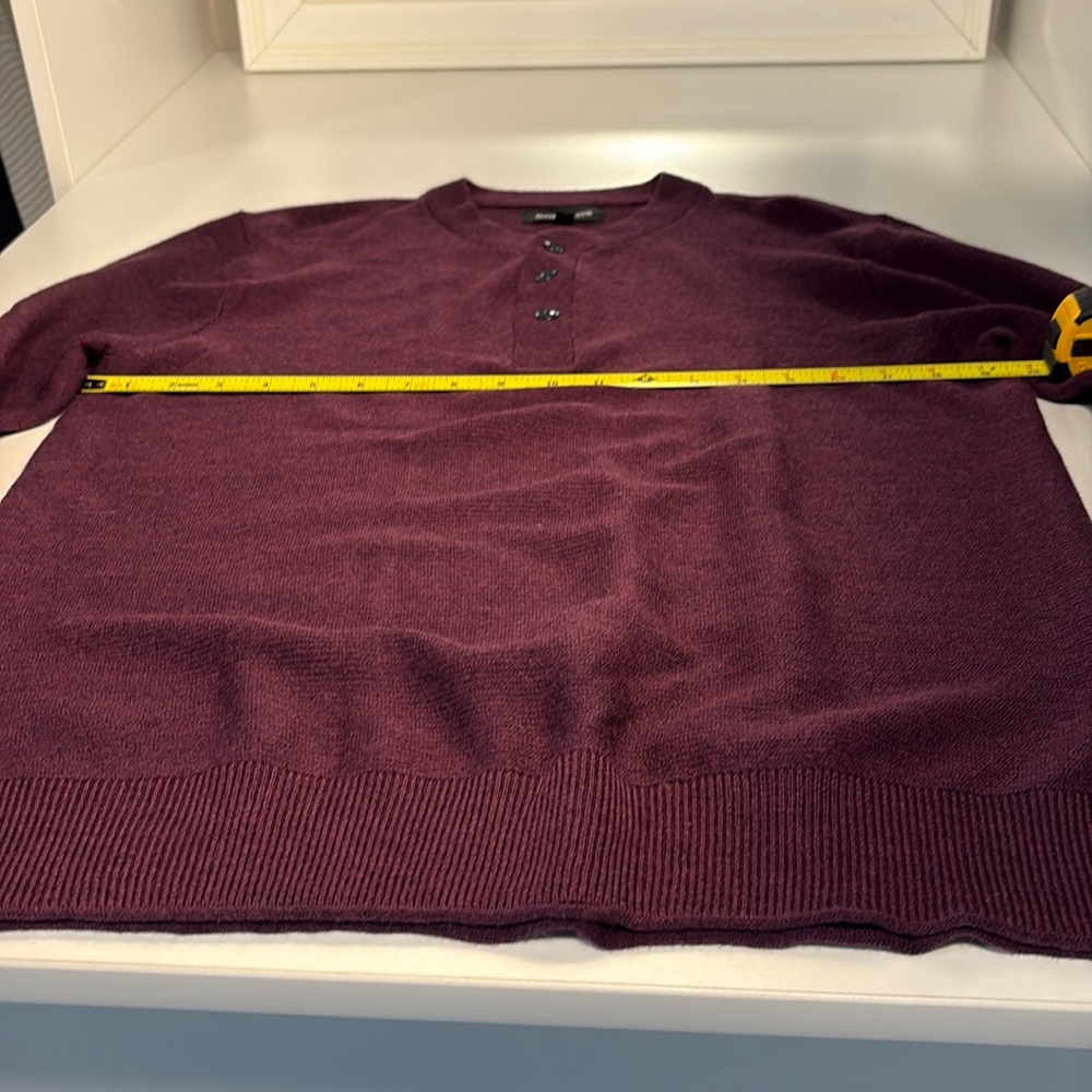 Bonobos Maroon Button Down Sweater Slim Large - Picture 3 of 5